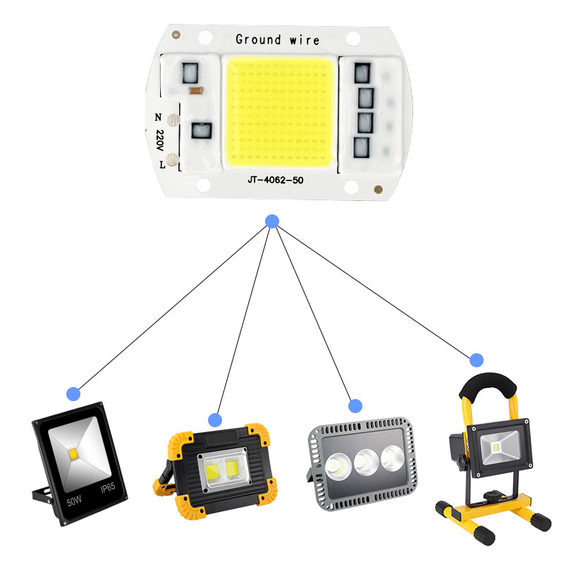 10W/20W/30W/50W COB LED Chip, 1Pcs, 220V LED Light Smart Chip Fit No LED Driver